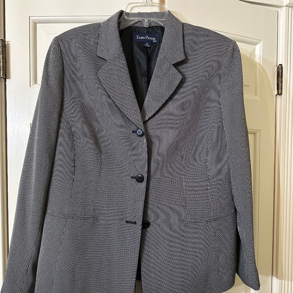 Evan-Picone Black & White Blazer, Size 16, Career Staple, Excellent Condition!!!
